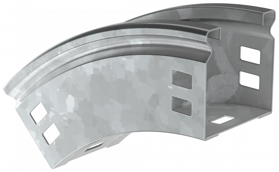 Vertical Smooth Turn 45° Type B20 50x100mm HDZ CPV41-0-45-050-100-HDZ ESCA