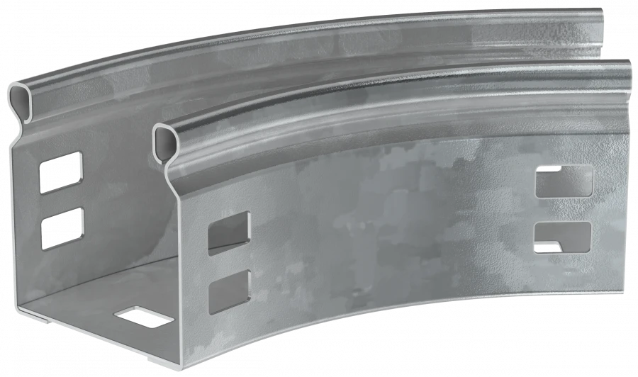 Smooth 45° Bend Cable Tray Type G01 CPG01-0-45-050-150-HDZ