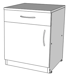 طاولة جانبية مع حواف PVC، تصميم قابل للتخصيص