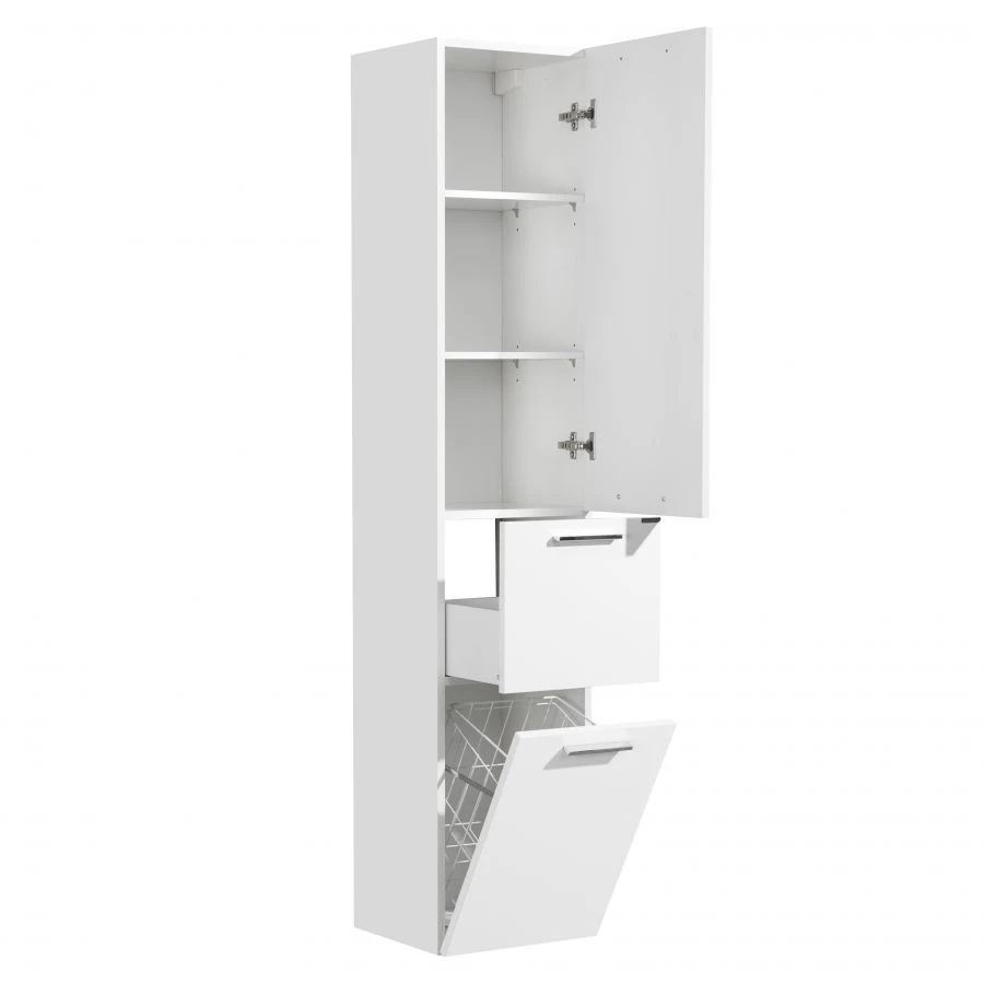 Aquaton Indi White Hanging Column Cabinet 1A188603ND0101