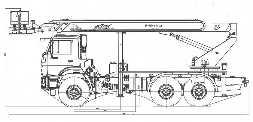 منصة العمل الهوائية الكهربائية PSS-131.22E على شاسيه كامتاز-43118