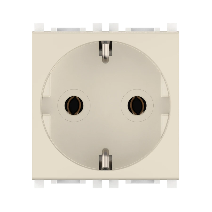 CADUCEUS ALING Experience Hidden Socket with Grounding 16A, 250V, Beige, Art. 74151.9