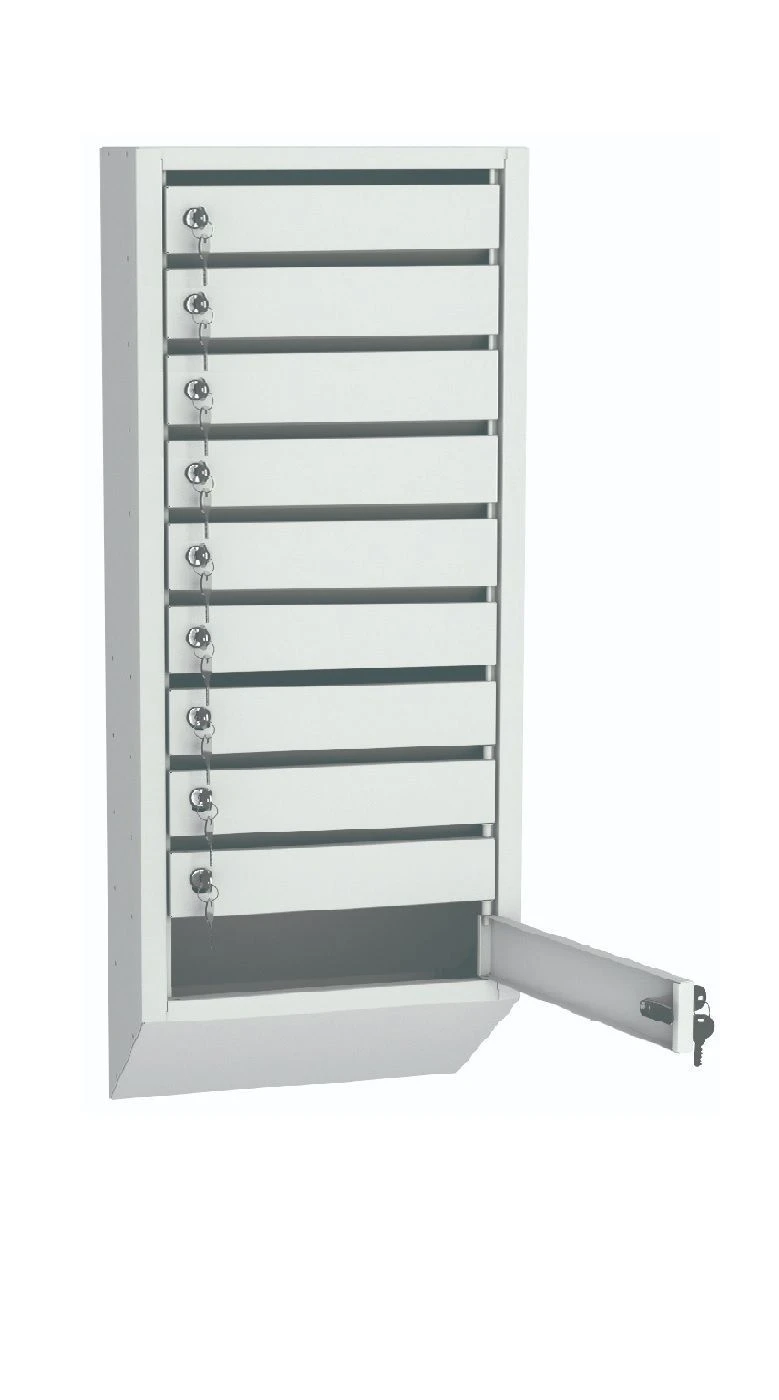 Metal Mailbox with 10 Compartments M-S10