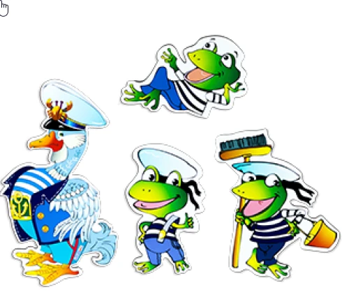 Fairy Tale Characters Set: Goose and Frogs (4 pcs) - Interactive Play