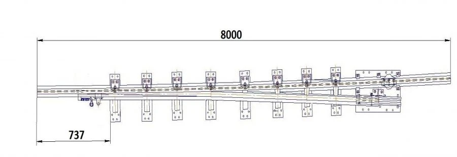 Frame Rail with Spike for Switch Project 2307.01.010