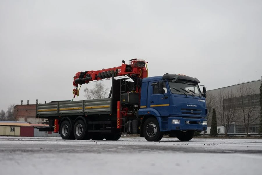 Multi-functional Special Vehicle with Hydraulic Crane MKMA on KAMAZ 65117 Base 64K37N-UA