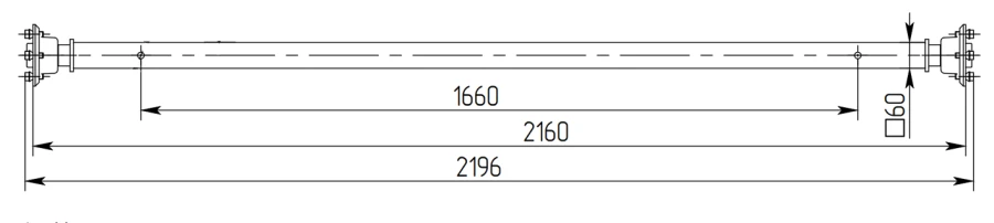 Trailer Axle Category O1 - Model 817719.022-07.06.800