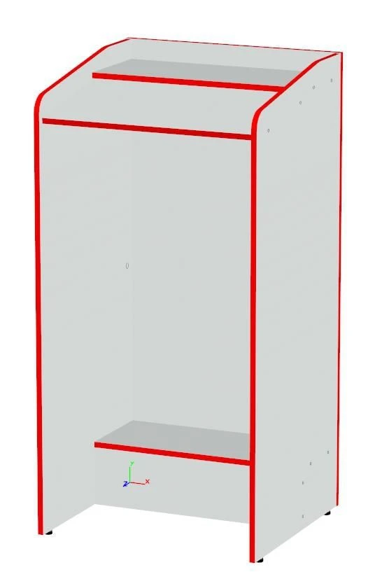 منصة تقديمية أرضية مع حواف PVC