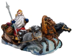 Handcrafted Glass Christmas Ornament "Troika