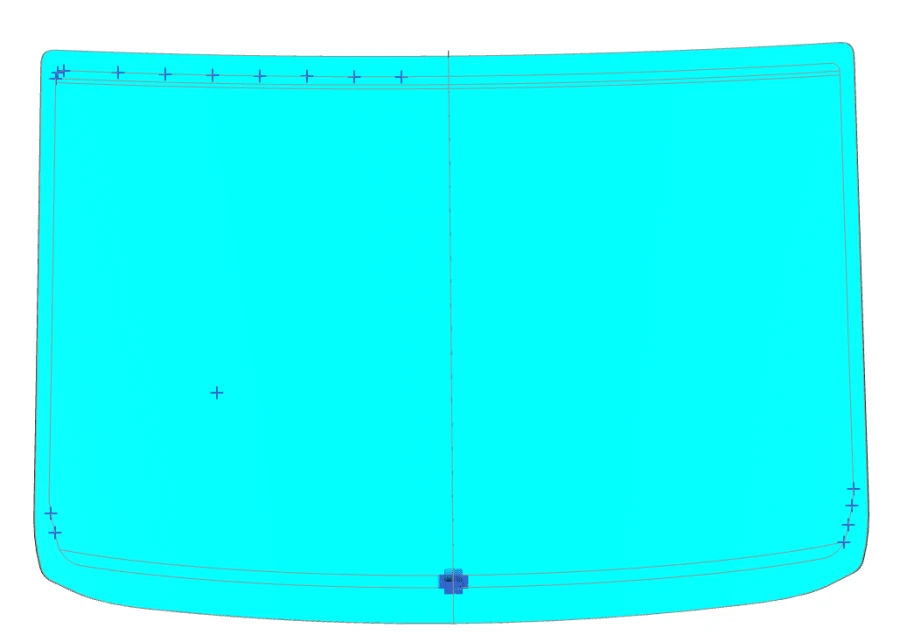 زجاج أمامي لسيارة GAZ LCV (لون C+G) كود 00223LFW00005
