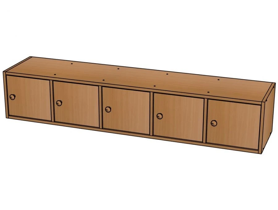 5-Section Wardrobe Loft Shelf / ШД25