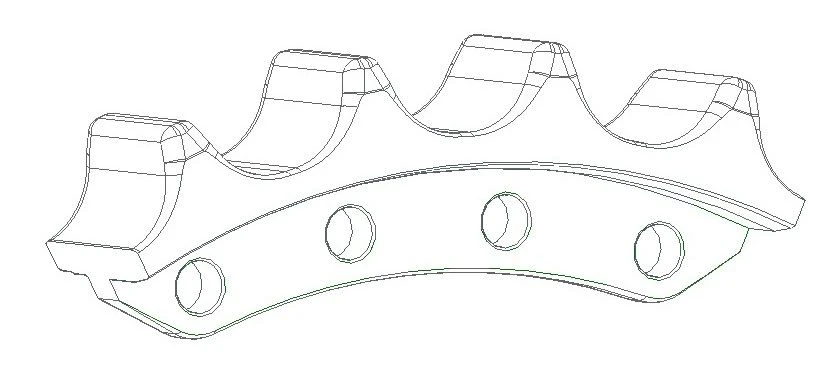 Spare Gear Sector for T-30 Bulldozer Travel Systems 3006-19-14-01