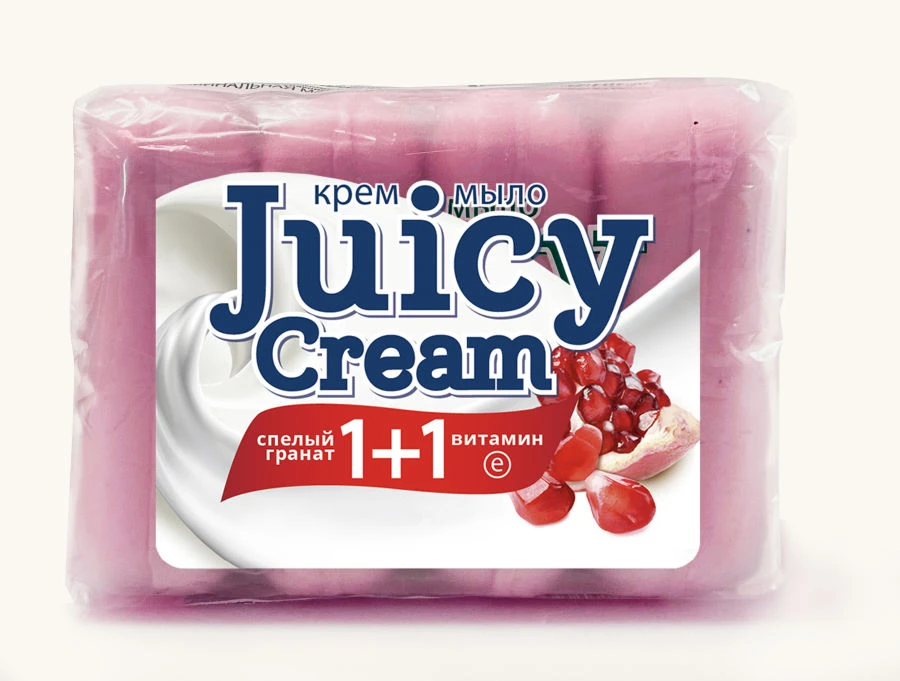 صابون تواليت صلب "Juicy Cream" برائحة الرمان الناضج + فيتامين E