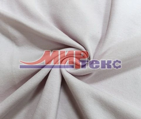 Elastic Bleached Cotton Knit Fabric 100% for Apparel