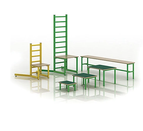 مجموعة معدات العلاج الطبيعي (كرسي، مقعد، إدراجات)