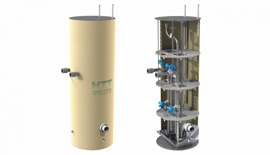 Wastewater Pumping Station, Fiberglass Housing Model