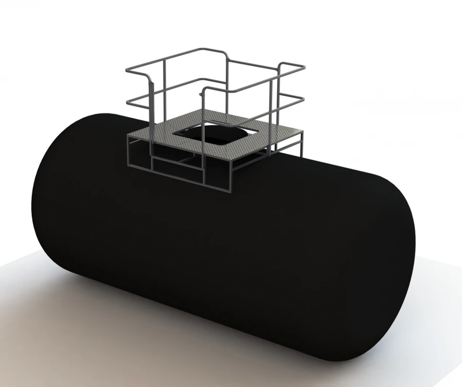 Aluminum Service Platform for Tank Maintenance PSA-V-200