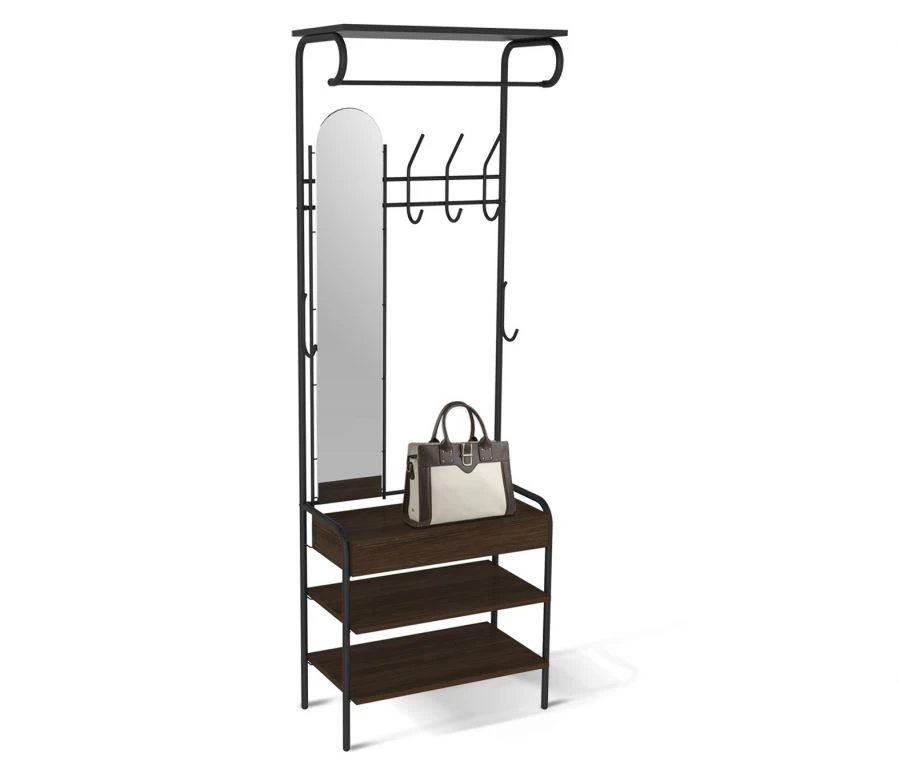 Practical Coat Rack with Shelf and Hooks - Sheffilton M-3026