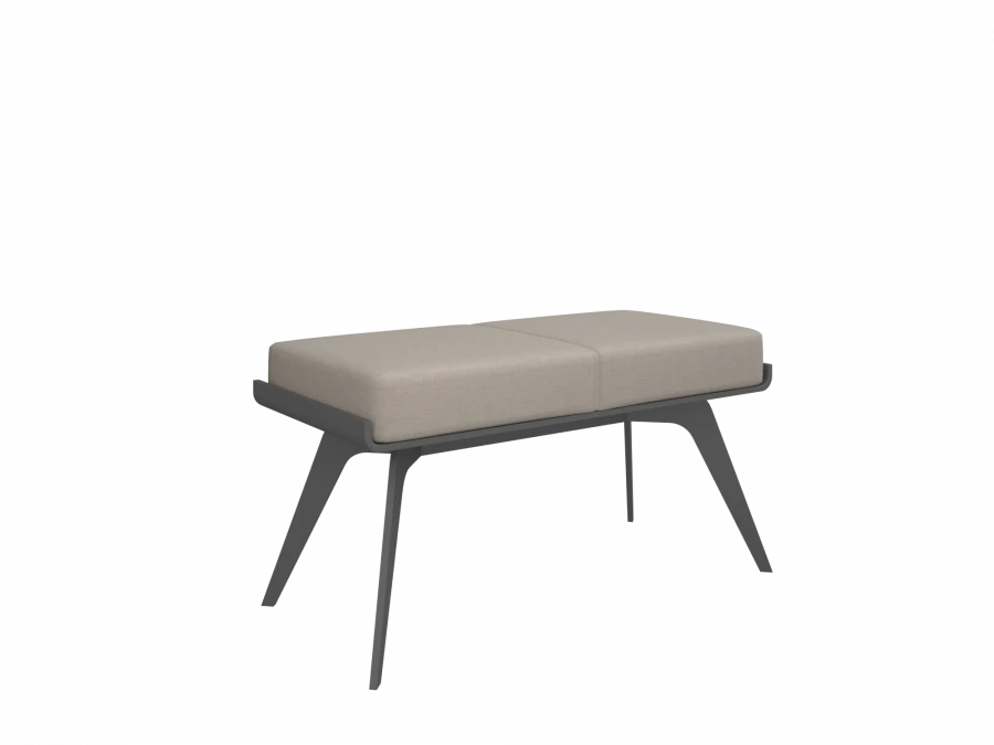 مقعد مزدوج مع إطار خشبي متين