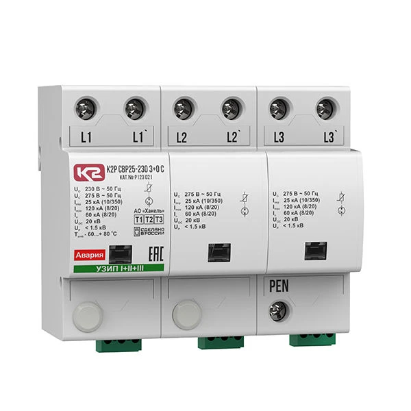 جهاز حماية من الارتفاعات المفاجئة K2R SVR25-230 3+0 S، رقم الكاتالوج R123 021