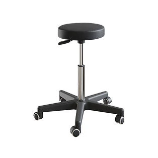Black Leatherette Stool Theta 1 L