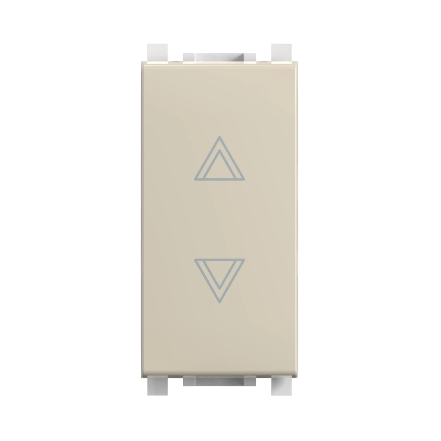 CADUCEUS ALING Experience Hidden Switch for Roller Shutters, 10A, Beige, Art. 72118.9