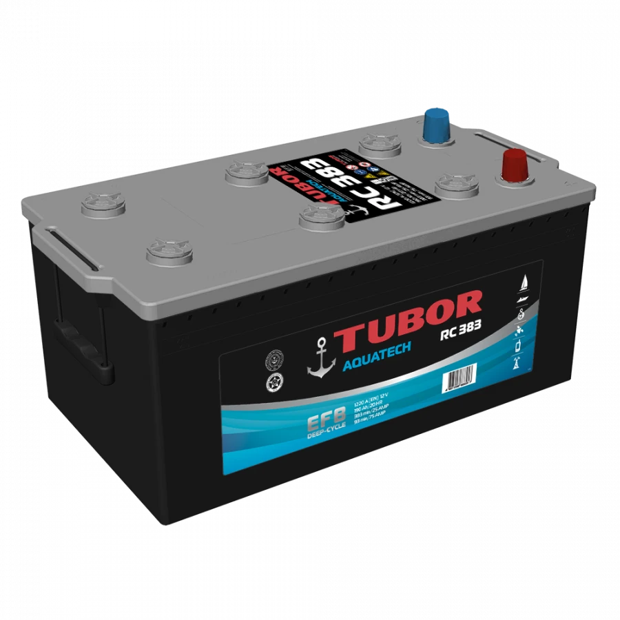 بطارية TUBOR AQUATECH 6ST-190.3(4) VL الرصاصية الحمضية