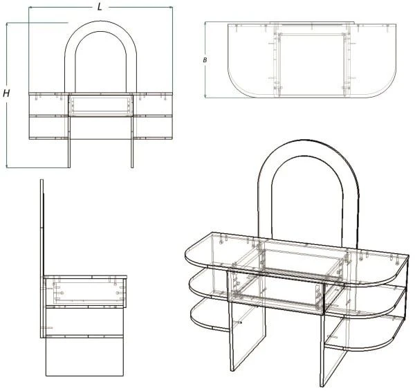 Vanity Table TS.1 - Stylish and Functional Design