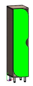 خزانة ملابس للأطفال، قسم واحد، موديل سشكد-01