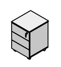 خزانة مكتبية متحركة، مجموعة أثاث "Rio Base