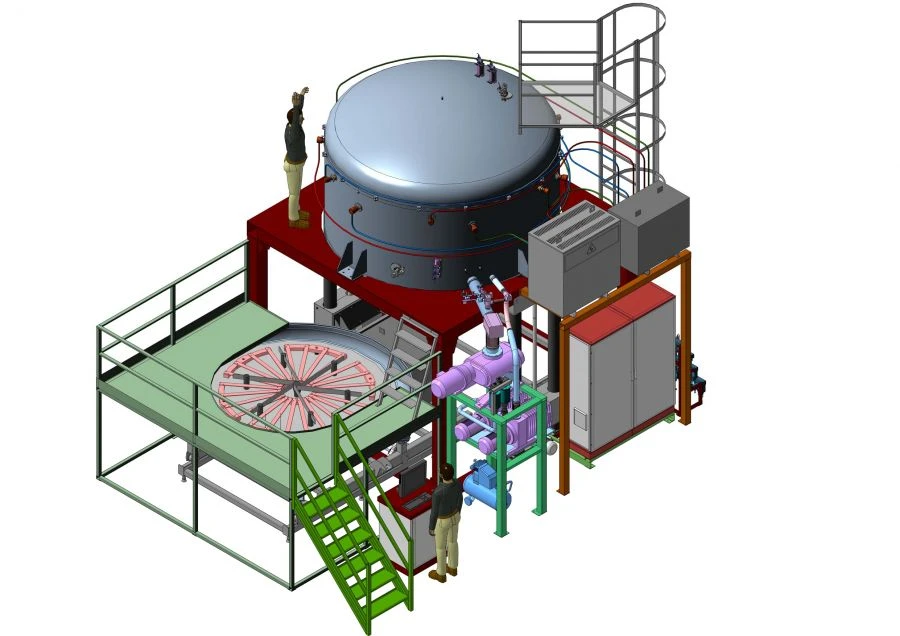 فرن فراغ عمودي مع سخانات جرافيت D-20.10.E-21UU