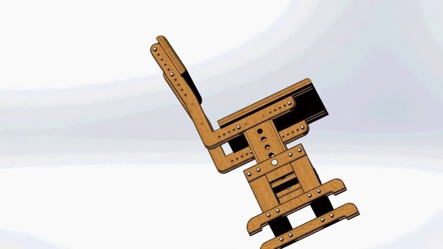 Adjustable Height Wooden Chair