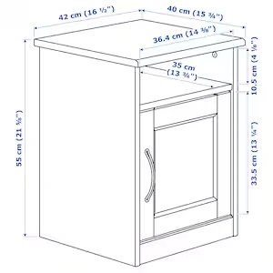 طاولات جانبية خشبية لغرفة النوم (TA 2)