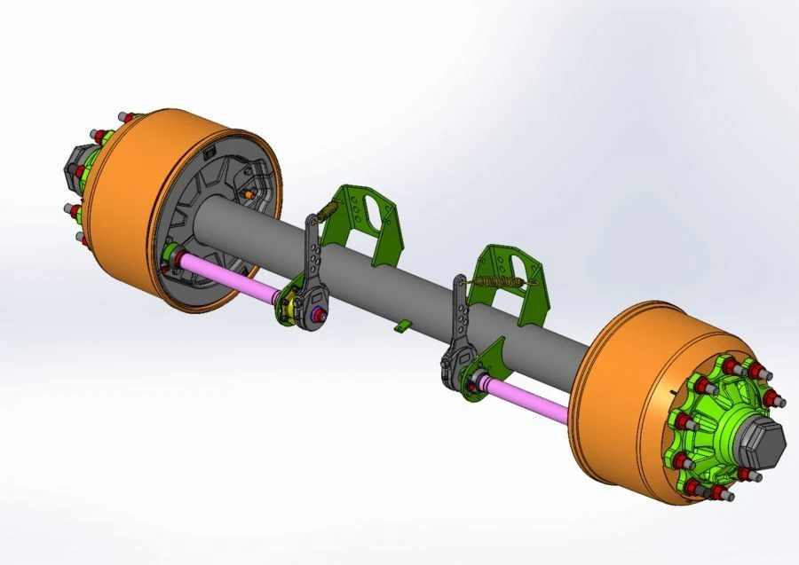 Assembled Axle AXL-01-AFS-00 for Trailers