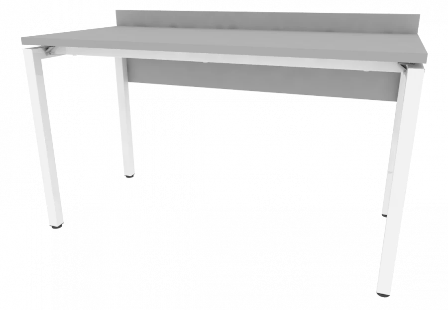 Work Desk with Screen on P-Shaped Support 1300x600x750mm