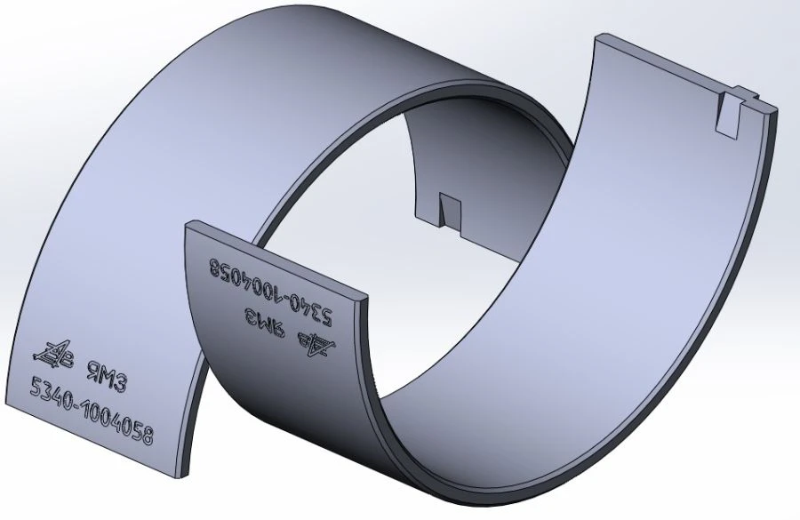 وسادة تحمل قضيب الاتصال العلوية 325.10-1004058