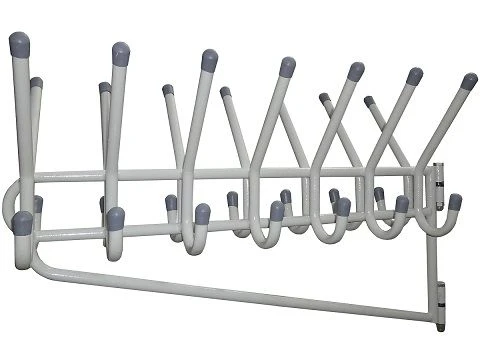 Double-Sided Wall-Mounted Coat Rack with Rotating Mechanisms