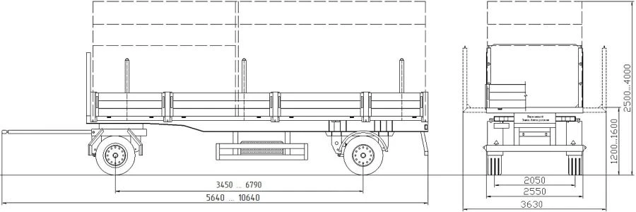 Two-Axle Cargo Trailer BZAP 94562A with BPW Axle