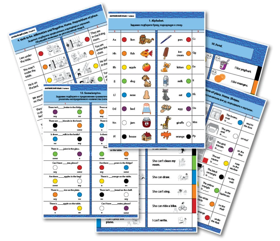 English Language Flashcards for 1st Grade