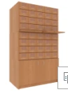 2-Module Catalog Cabinet with 40 Drawers on Stand
