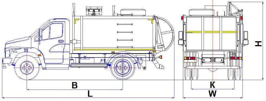 شاحنة جمع النفايات ذات التحميل الجانبي طراز MK-1552-13