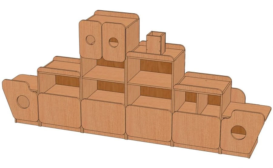 رف على شكل سفينة، موديل S-K