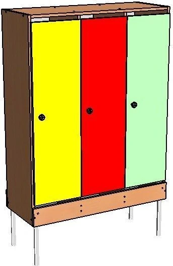 Metal Frame Wardrobe Cabinet with 16mm Particle Board