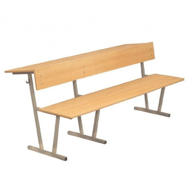 Auditorium Writing Table with Metal Frame by Edelwood