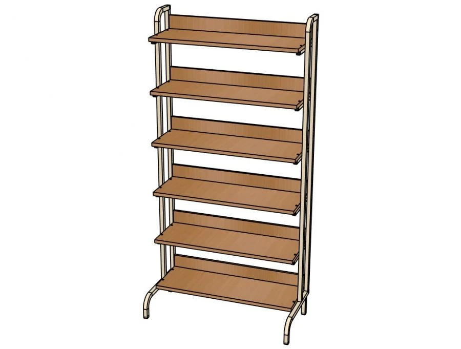 Single-Sided Library Shelf for School Use - SC06