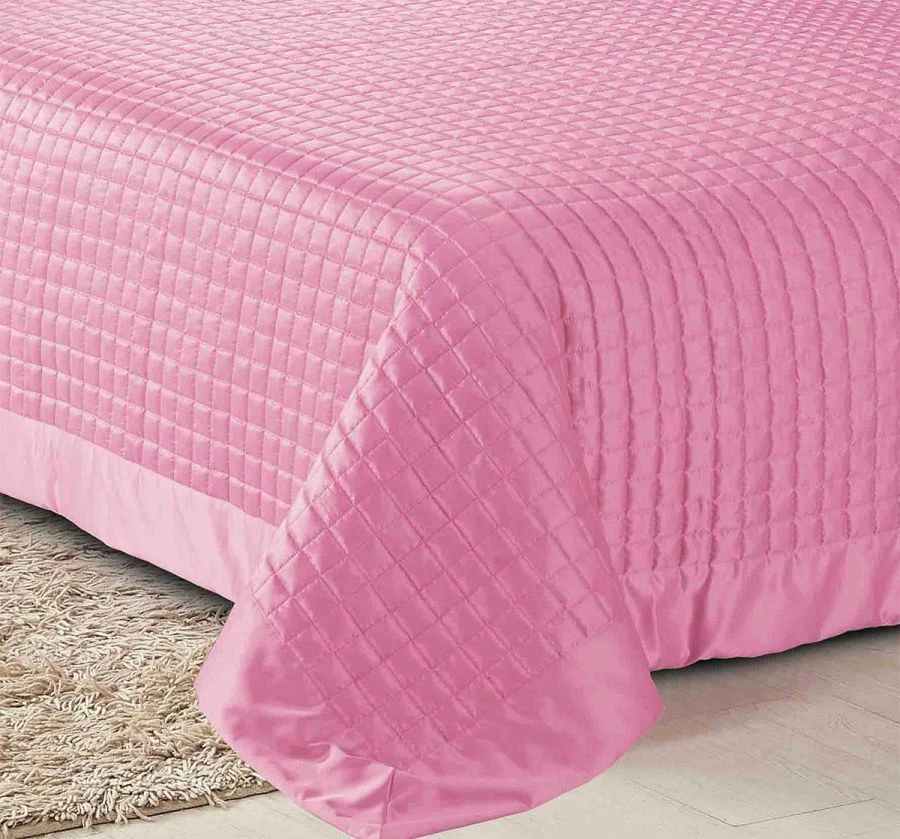 Mixed Fabric Top Coverlet with Synthetic Filling