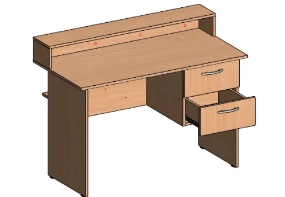 Wooden Desk with Single Hanging Cabinet S.K.B.3