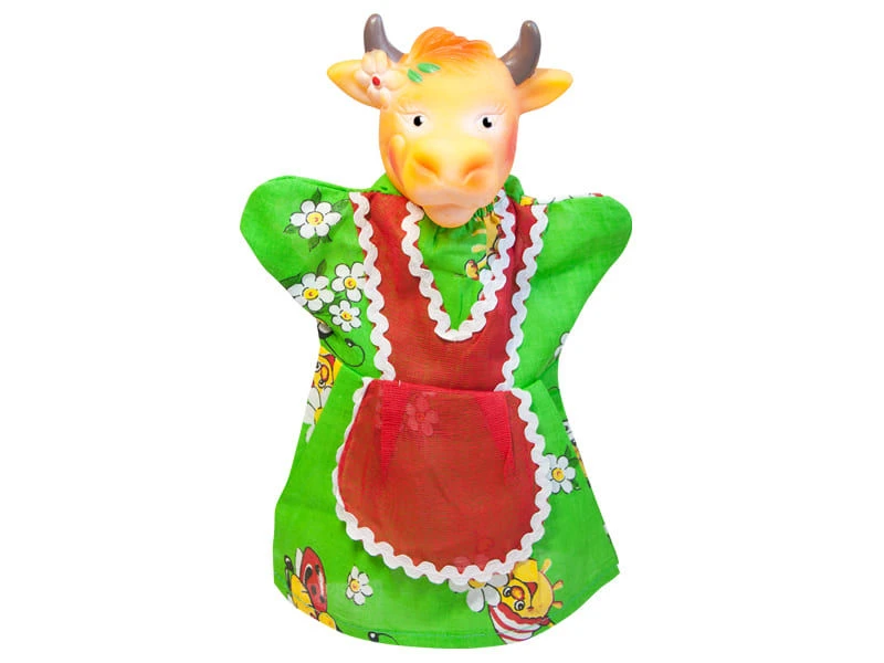 دمية قفاز "البقرة" للعب التعبيري