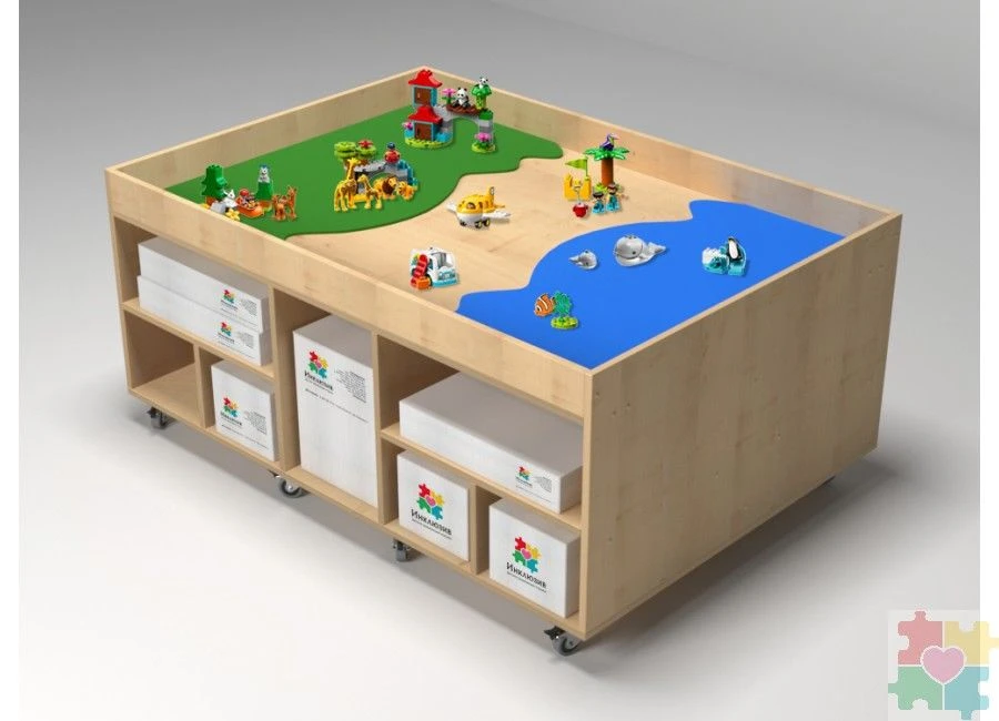 Multi-functional STEAM Table with Semi-passing Top, Art. 17-0085