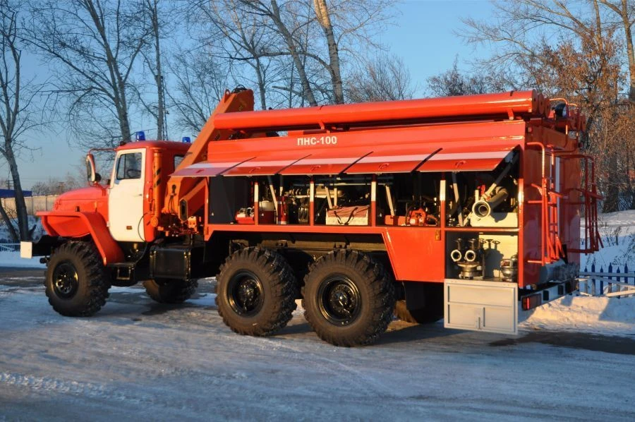Fire Pump Station PNS-(100-200) Type 5881 Modification 58818 on Ural-5557 Chassis